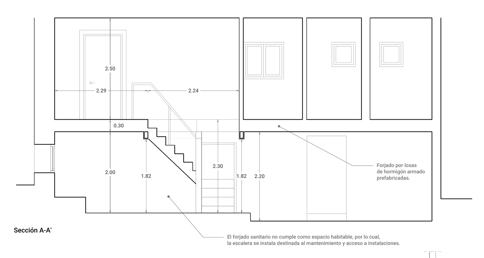 Escalera y pluviales en Santa Pola