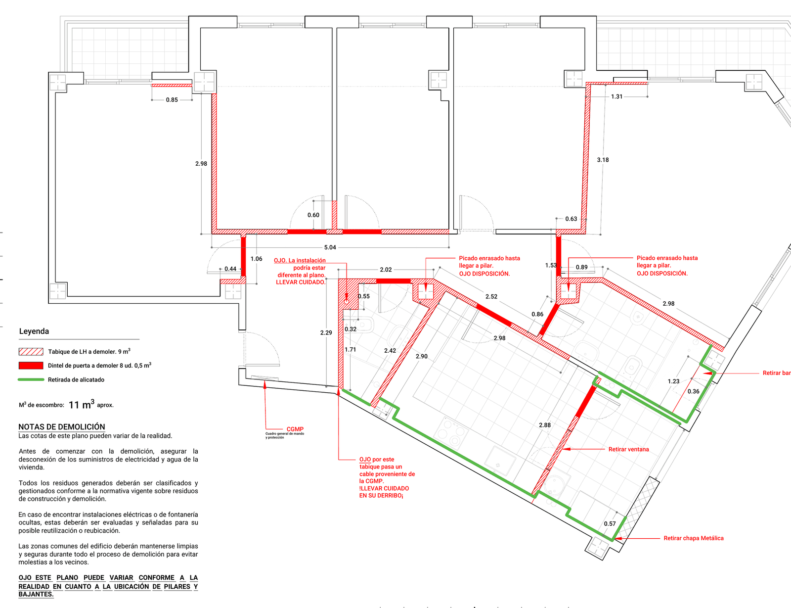 Plano de demoliciones