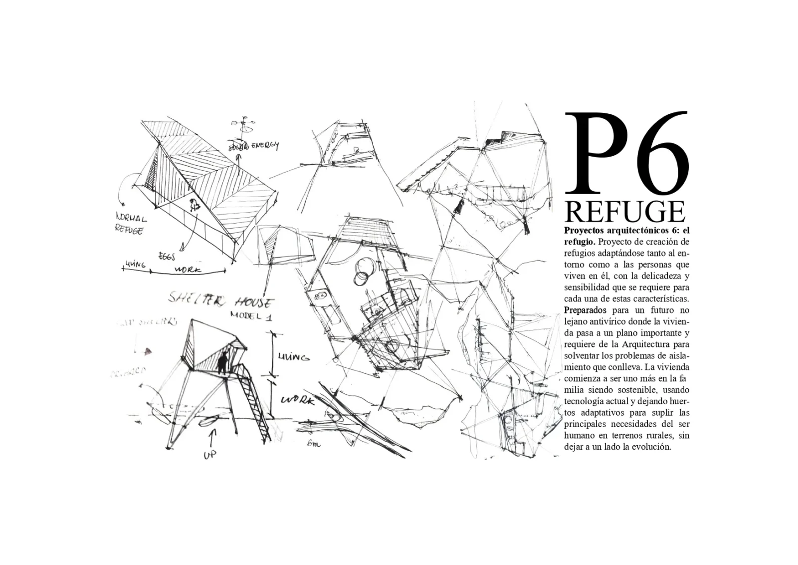 Bocetos del proyecto Refugio