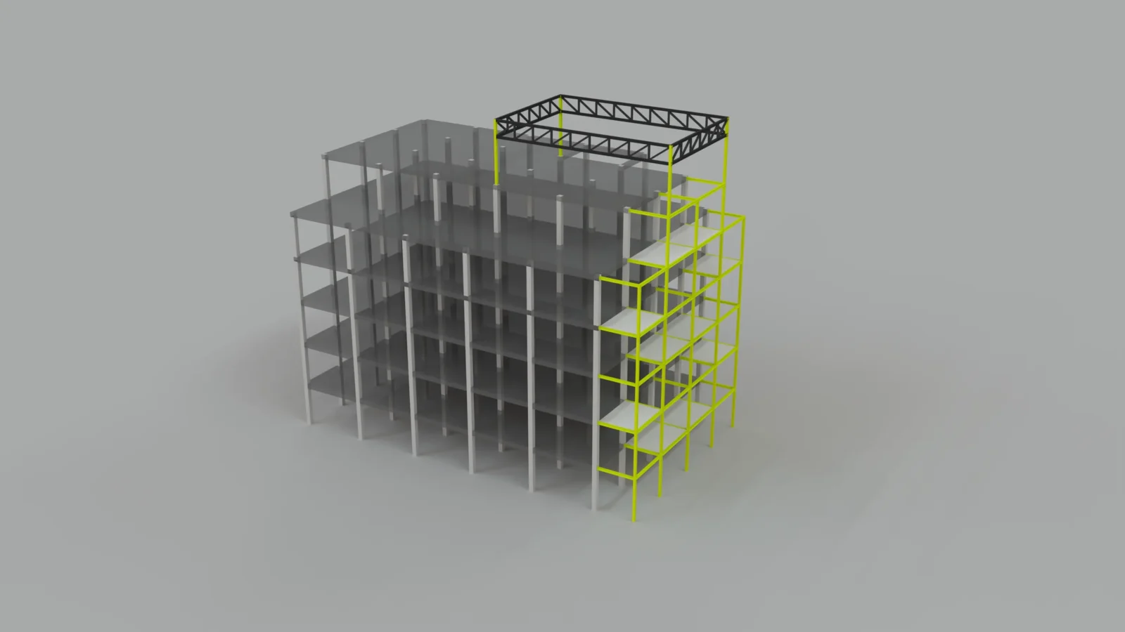 Modelo estructural de un edificio
