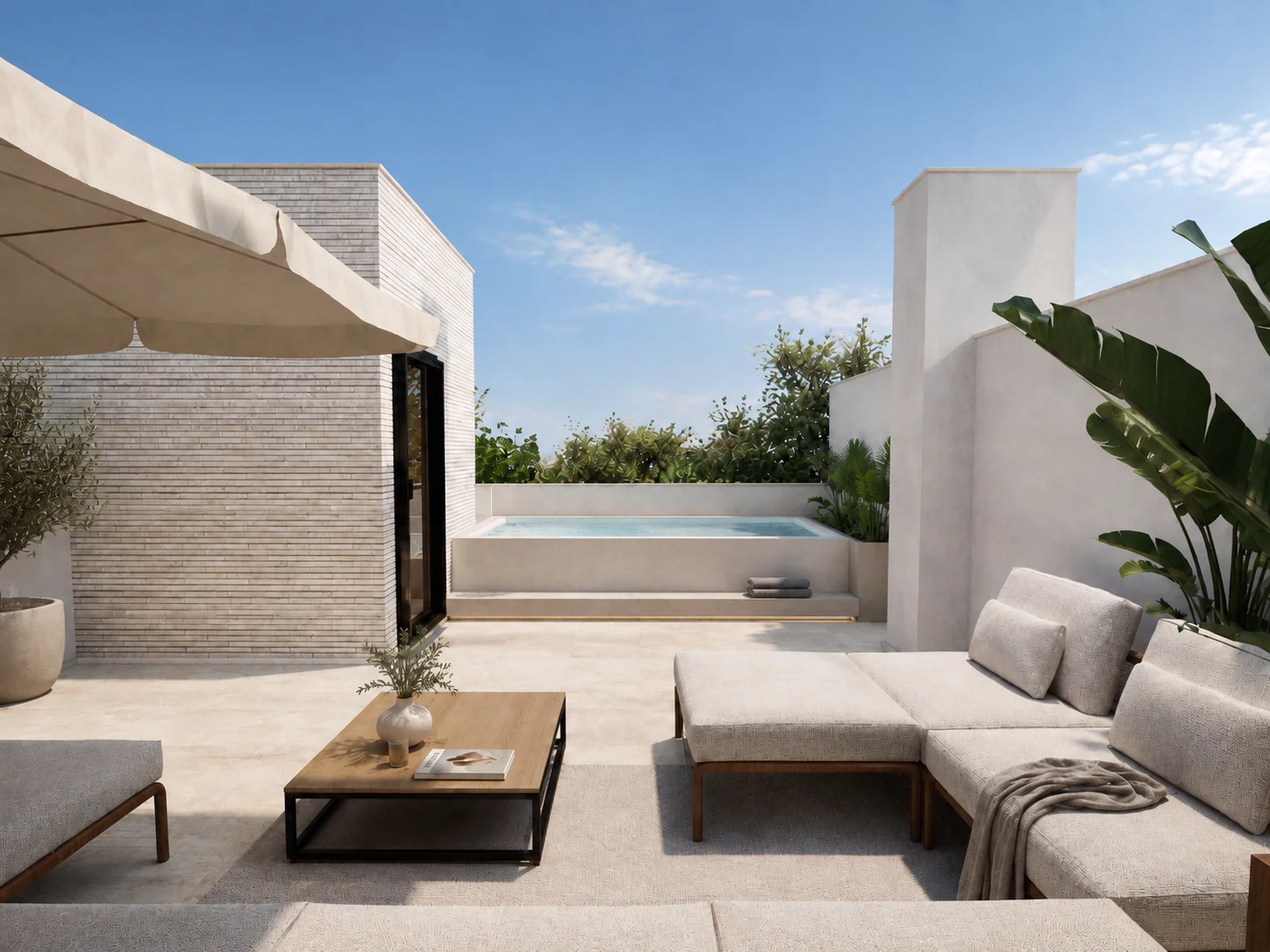 Terraza en cubierta: variante de ambientación