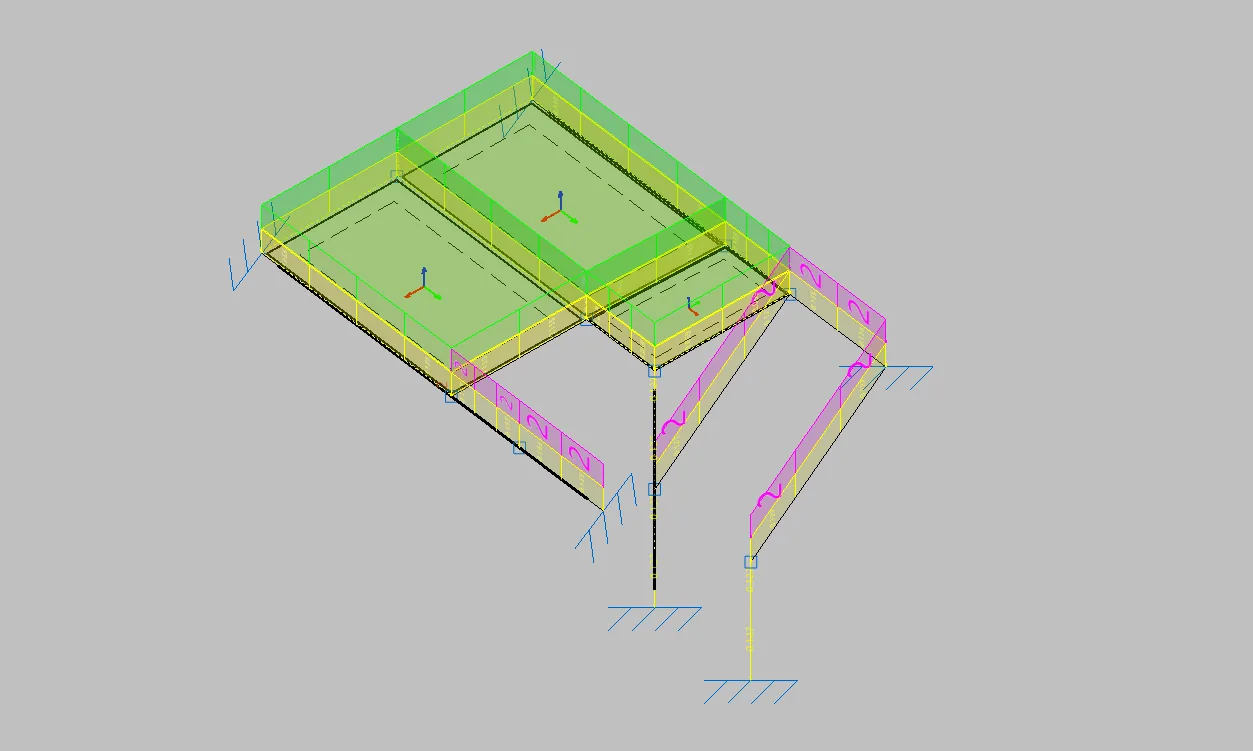 Modelo de cálculo de la estructura de refuerzo
