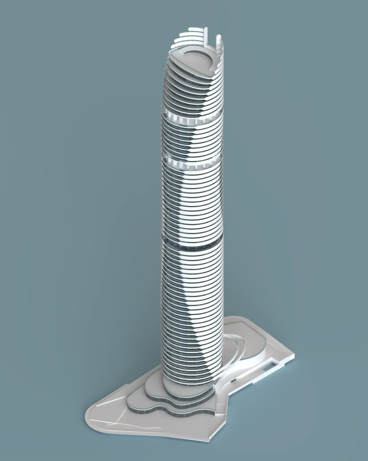 Maqueta virtual de la torre