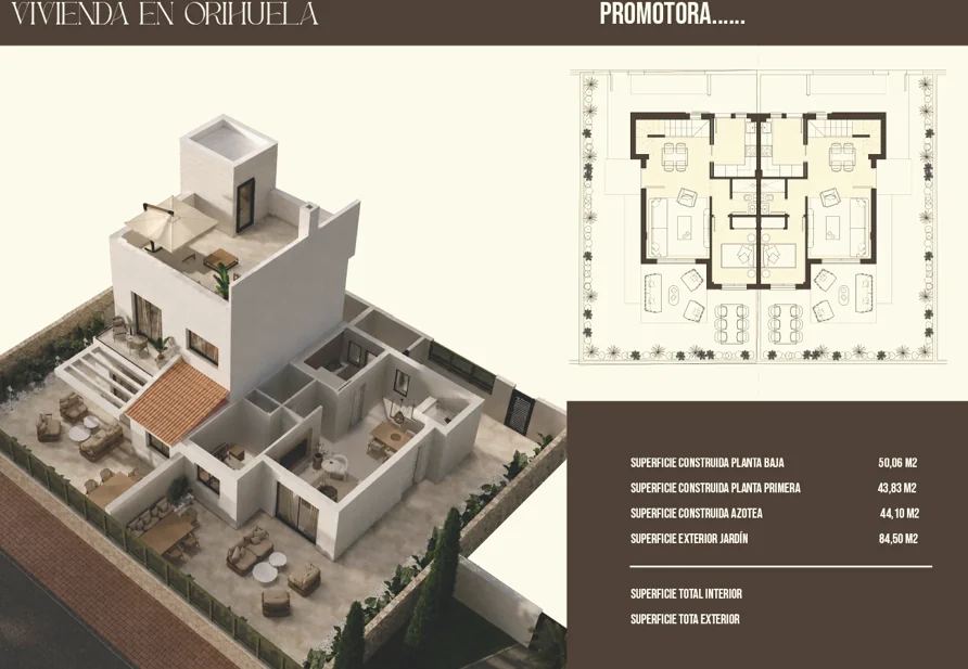 Lámina comercial con planta y superficies
