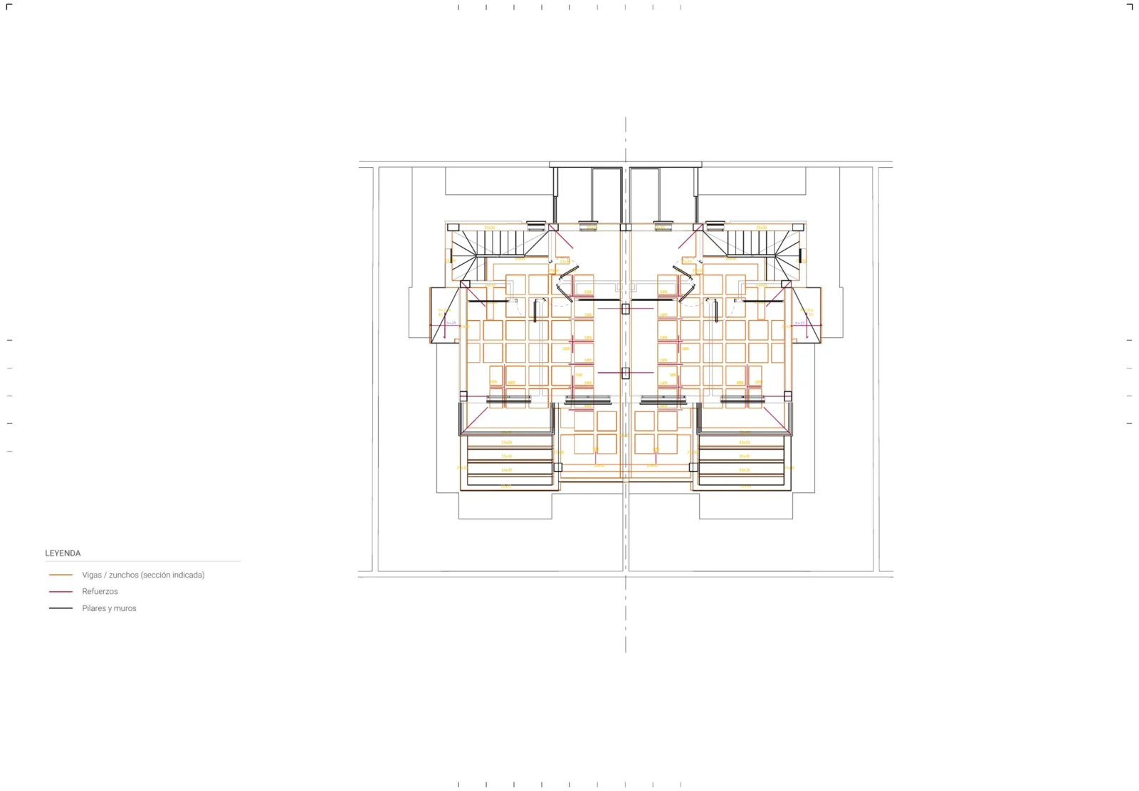 Plano de estructura del forjado